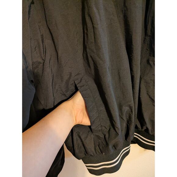 Vintage young guns black pull‎ over windbreaker Russell athletic size L nylon - Picture 5 of 7